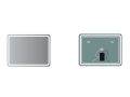 Rectangular mirror, rounded corner, front lighting - PORTALEGRE