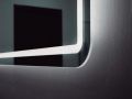 Rectangular mirror, rounded corner, front lighting - PORTALEGRE