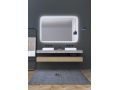 Mirror with rounded edges, front lighting, sensor: anti-fog and ON/OFF - BEJA