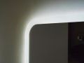 Mirror with rounded edges, front lighting, sensor: anti-fog and ON/OFF - BEJA