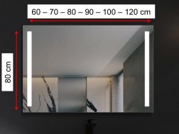 Mirror, front lighting, white light  - GUARDA