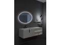 Oval mirror, backlit, white light - MARFA