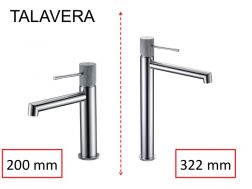 Design washbasin tap, mixer, height 200 and 322 mm - TALAVERA CHROME