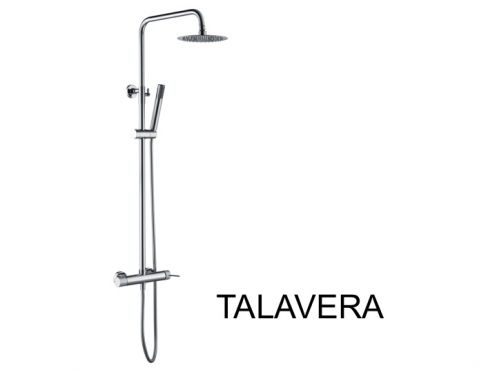 Design Shower column, Mixer Tap, Round  20 cm - TALAVERA CHROME