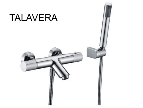 Bathtub mixer with shower, thermostatic - TALAVERA CHROME