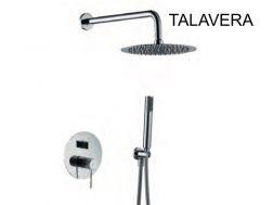 Built-in shower, mixer, round rain cover Ø 25 cm - TALAVERA CHROME