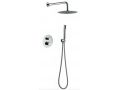 Built-in shower, thermostatic and rain shower head  25 cm - TALAVERA CHROME