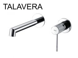 Recessed wall-mounted faucet, single lever, length 194 mm - TALAVERA CHROME