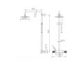 Shower / bathtub column, thermostatic - TALAVERA BLACK