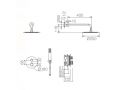 Built-in shower, thermostatic and rain shower head  25 cm - TALAVERA ANTHRACITE / OLD ROSE 