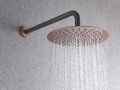 Built-in shower, thermostatic and rain shower head  25 cm - TALAVERA ANTHRACITE / OLD ROSE 