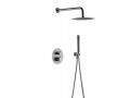 Built-in shower, thermostatic and rain shower head  25 cm - TALAVERA BRUSHED NICKEL 