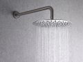 Built-in shower, thermostatic and rain shower head  25 cm - TALAVERA BRUSHED NICKEL 