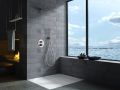Built-in shower, thermostatic and rain shower head  25 cm - TALAVERA BRUSHED NICKEL 