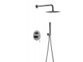 Built-in shower, mixer, round rain cover  25 cm - TALAVERA BRUSHED NICKEL 