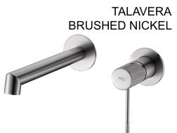 Recessed wall-mounted faucet, single lever, length 194 mm - TALAVERA BRUSHED NICKEL 