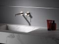 Recessed wall-mounted faucet, single lever, length 194 mm - TALAVERA BRUSHED NICKEL 