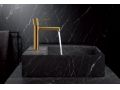 Design washbasin tap, mixer, height 200 and 322 mm - TALAVERA BRUSHED GOLD