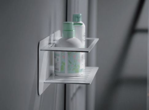 Holder for soaps and shower bottles - GANDIA WHITE