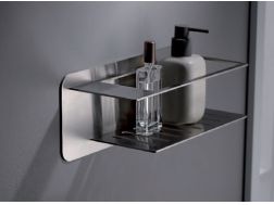 Holder for soaps and shower bottles - GANDIA Nickel brossé