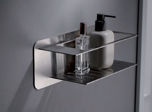 Holder for soaps and shower bottles - GANDIA Nickel bross