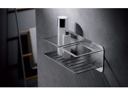 Holder for soaps and shower bottles - BILBAO Nickel brossé