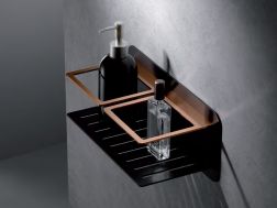 Holder for soaps and shower bottles - BILBAO BLACK OR ROSE