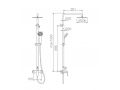 Design Shower column, Mixer Tap, Round  20 cm - EJIDO BLACK