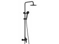 Design Shower column, Mixer Tap, Round  20 cm - EJIDO BLACK