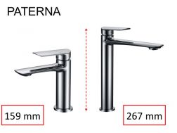 Design washbasin tap, mixer, height 159 and 267 mm - PATERNA CHROME