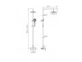 Design Shower column, Mixer Tap, Round  20 cm - PATERNA CHROME