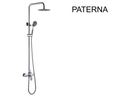Design Shower column, Mixer Tap, Round  20 cm - PATERNA CHROME
