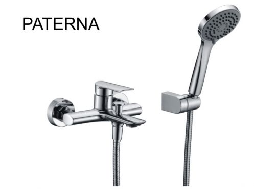 Bathtub mixer with shower, thermostatic - PATERNA CHROME