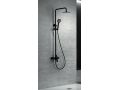 Design Shower column, Mixer Tap, Round  20 cm - PATERNA BLACK
