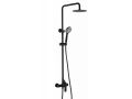 Design Shower column, Mixer Tap, Round  20 cm - PATERNA BLACK