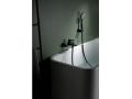 Bathtub mixer with shower, thermostatic - PATERNA BLACK