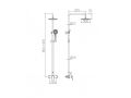 Design Shower column, Mixer Tap, Round  20 cm - PATERNA NICKEL BROSS