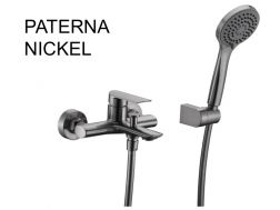 Bathtub mixer with shower, thermostatic - PATERNA NICKEL BROSSÉ