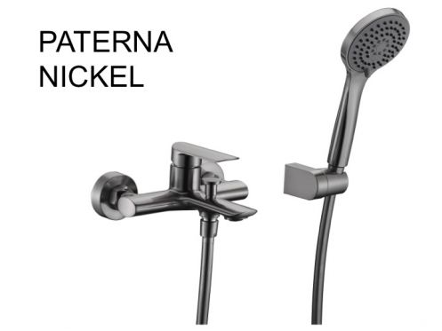 Bathtub mixer with shower, thermostatic - PATERNA NICKEL BROSS