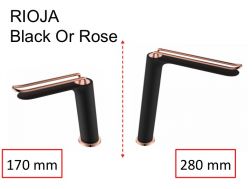 Mixer tap, height 170 or 280 mm - RIOJA BLACK OR ROSE
