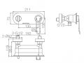 Shower mixer tap, mixer - RIOJA BLACK OR ROSE