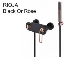 Shower mixer tap, mixer - RIOJA BLACK OR ROSE