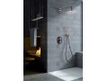 Built-in shower, mixer, round rain cover  25 cm - RIOJA BLACK OR ROSE