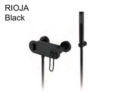 Shower mixer tap, mixer - RIOJA BLACK