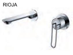 Concealed wall-mounted mixer tap, 200 mm long - RIOJA CHROME