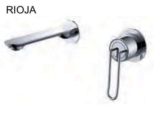 Concealed wall-mounted mixer tap, 200 mm long - RIOJA CHROME