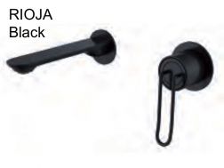 Concealed wall-mounted mixer tap, 200 mm long - RIOJA BLACK
