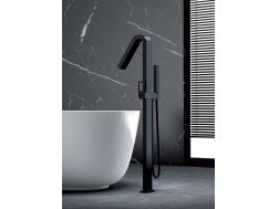 Standing tap for bathtub, mixer - ALCOBENDAS  BLACK