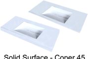 Designer washbasin, 120 x 50 cm, in Solid-Surface mineral resin - COPER 45