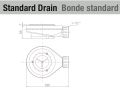 Shower tray, left corner drain - Solid Surface CORNER LEFT